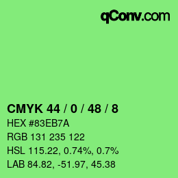 Color code: CMYK 44 / 0 / 48 / 8 | qconv.com