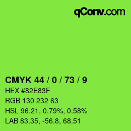 Color code: CMYK 44 / 0 / 73 / 9 | qconv.com