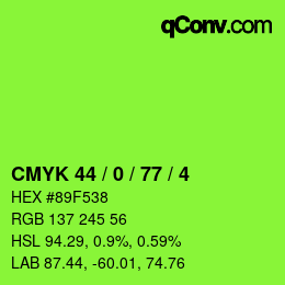 Color code: CMYK 44 / 0 / 77 / 4 | qconv.com
