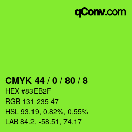 Color code: CMYK 44 / 0 / 80 / 8 | qconv.com