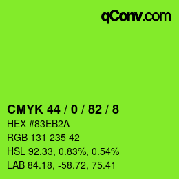 Color code: CMYK 44 / 0 / 82 / 8 | qconv.com