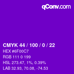 Color code: CMYK 44 / 100 / 0 / 22 | qconv.com