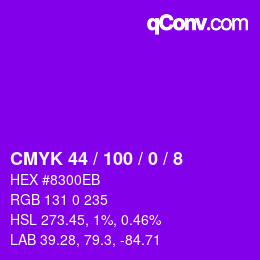 Color code: CMYK 44 / 100 / 0 / 8 | qconv.com