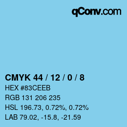 Color code: CMYK 44 / 12 / 0 / 8 | qconv.com