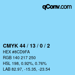 Color code: CMYK 44 / 13 / 0 / 2 | qconv.com