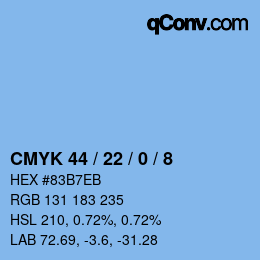 Color code: CMYK 44 / 22 / 0 / 8 | qconv.com