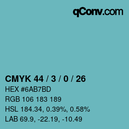 Color code: CMYK 44 / 3 / 0 / 26 | qconv.com