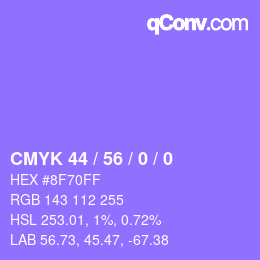 Color code: CMYK 44 / 56 / 0 / 0 | qconv.com