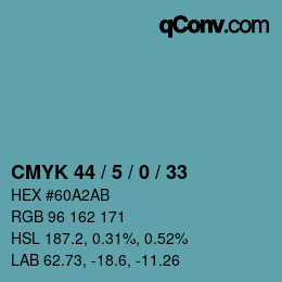 Color code: CMYK 44 / 5 / 0 / 33 | qconv.com