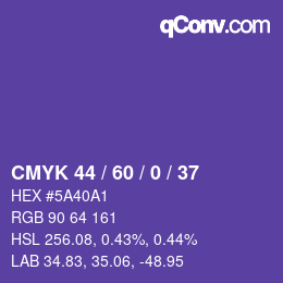 颜色代码: CMYK 44 / 60 / 0 / 37 | qconv.com