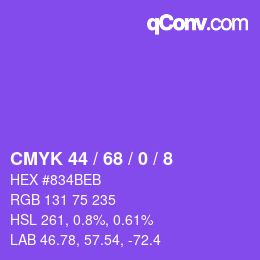 Color code: CMYK 44 / 68 / 0 / 8 | qconv.com