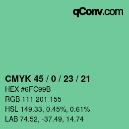 Color code: CMYK 45 / 0 / 23 / 21 | qconv.com
