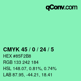 Color code: CMYK 45 / 0 / 24 / 5 | qconv.com