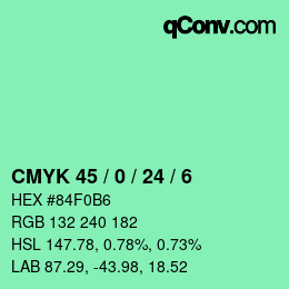 Color code: CMYK 45 / 0 / 24 / 6 | qconv.com