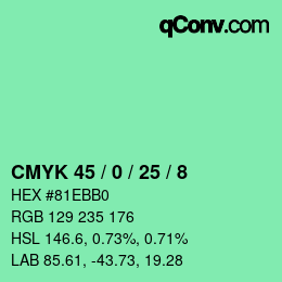 Color code: CMYK 45 / 0 / 25 / 8 | qconv.com