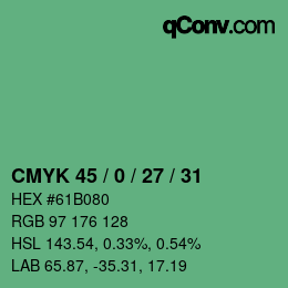 Color code: CMYK 45 / 0 / 27 / 31 | qconv.com