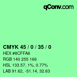 Color code: CMYK 45 / 0 / 35 / 0 | qconv.com