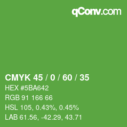 Color code: CMYK 45 / 0 / 60 / 35 | qconv.com