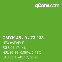 Color code: CMYK 45 / 0 / 73 / 33 | qconv.com