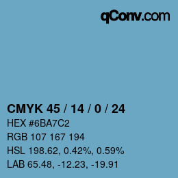 Color code: CMYK 45 / 14 / 0 / 24 | qconv.com