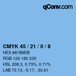 Color code: CMYK 45 / 21 / 0 / 8 | qconv.com