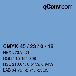 Color code: CMYK 45 / 23 / 0 / 18 | qconv.com