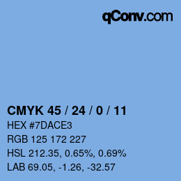 Color code: CMYK 45 / 24 / 0 / 11 | qconv.com