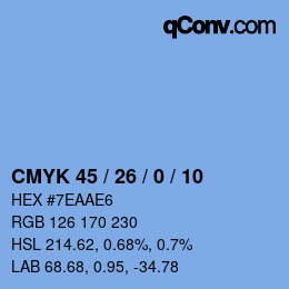 Color code: CMYK 45 / 26 / 0 / 10 | qconv.com