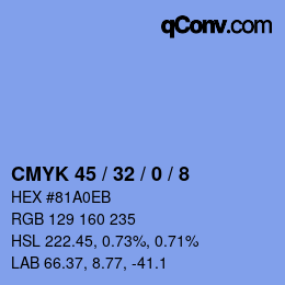Color code: CMYK 45 / 32 / 0 / 8 | qconv.com