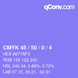 Código de color: CMYK 45 / 50 / 0 / 4 | qconv.com