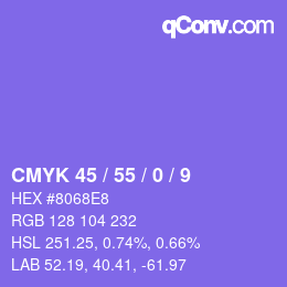 Color code: CMYK 45 / 55 / 0 / 9 | qconv.com
