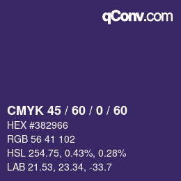颜色代码: CMYK 45 / 60 / 0 / 60 | qconv.com