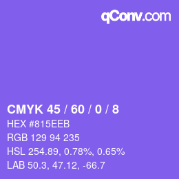 Color code: CMYK 45 / 60 / 0 / 8 | qconv.com