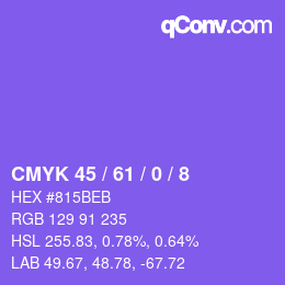 Color code: CMYK 45 / 61 / 0 / 8 | qconv.com