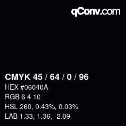 Color code: CMYK 45 / 64 / 0 / 96 | qconv.com