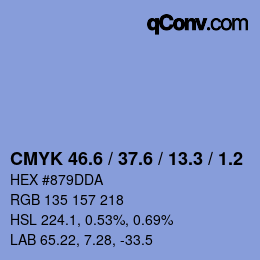 Color code: CMYK 46.6 / 37.6 / 13.3 / 1.2 | qconv.com