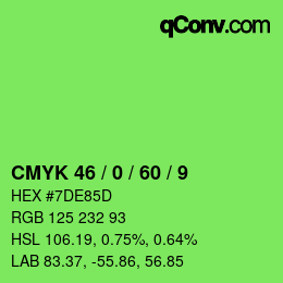Color code: CMYK 46 / 0 / 60 / 9 | qconv.com