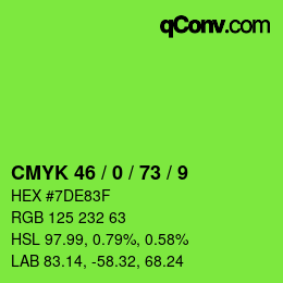 Color code: CMYK 46 / 0 / 73 / 9 | qconv.com