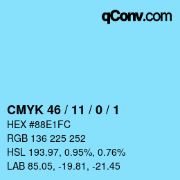 Color code: CMYK 46 / 11 / 0 / 1 | qconv.com