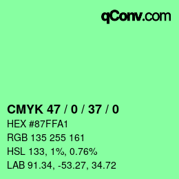 Color code: CMYK 47 / 0 / 37 / 0 | qconv.com