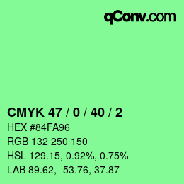 Color code: CMYK 47 / 0 / 40 / 2 | qconv.com