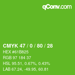 Código de color: CMYK 47 / 0 / 80 / 28 | qconv.com
