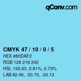 Color code: CMYK 47 / 10 / 0 / 5 | qconv.com