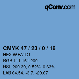 Color code: CMYK 47 / 23 / 0 / 18 | qconv.com