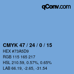 Color code: CMYK 47 / 24 / 0 / 15 | qconv.com