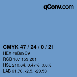 Color code: CMYK 47 / 24 / 0 / 21 | qconv.com