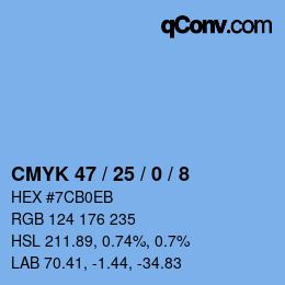 Color code: CMYK 47 / 25 / 0 / 8 | qconv.com