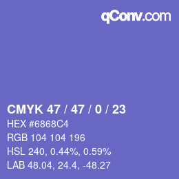 Código de color: CMYK 47 / 47 / 0 / 23 | qconv.com