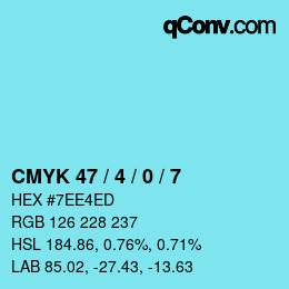 Color code: CMYK 47 / 4 / 0 / 7 | qconv.com