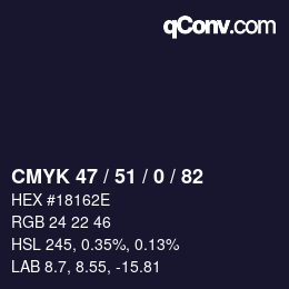 Farbcode: CMYK 47 / 51 / 0 / 82 | qconv.com